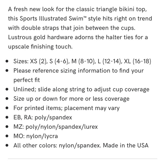 Sports Illustrated metallic bikini top - Picture 2 of 5